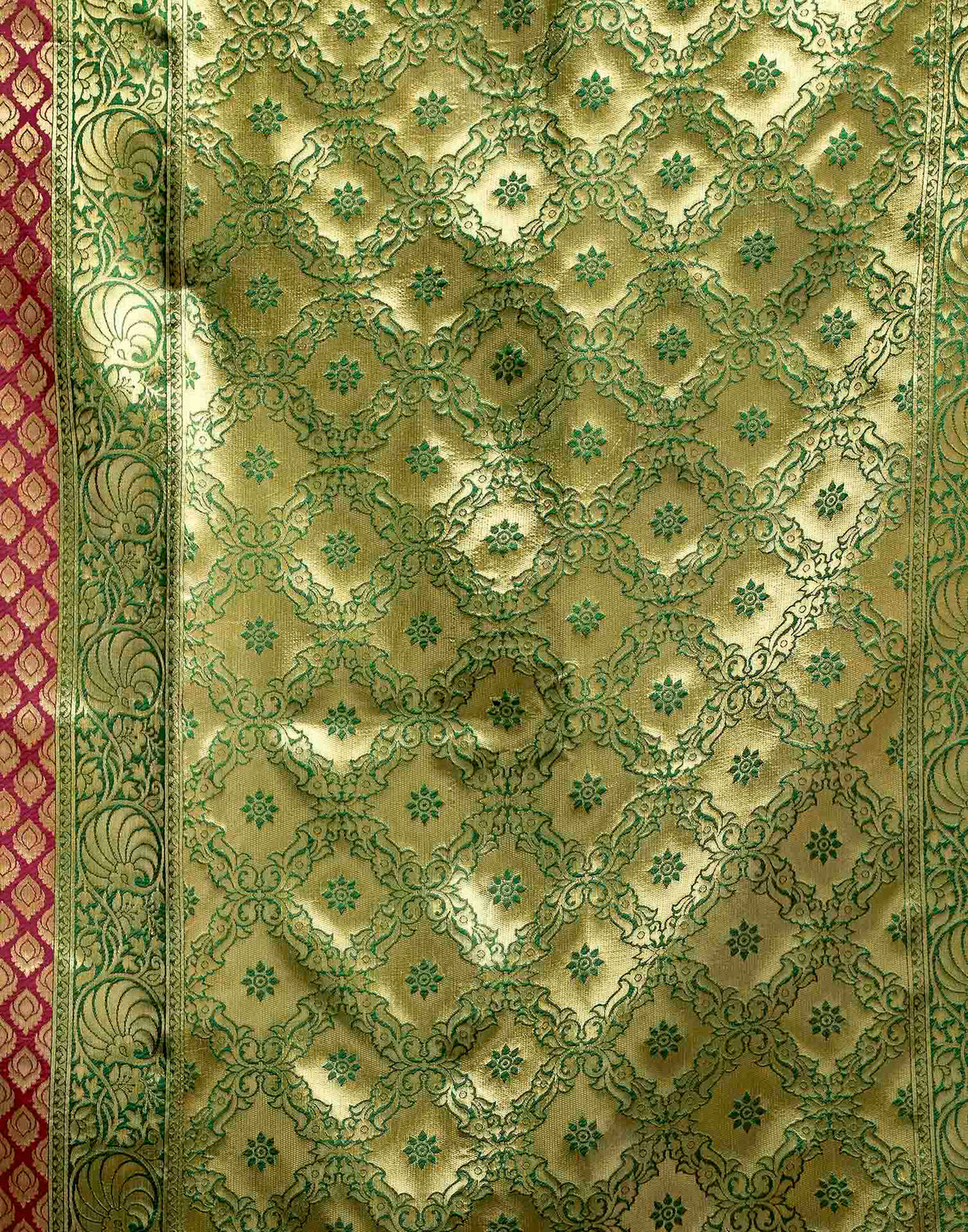 Maroon Silk Woven Banarasi Saree