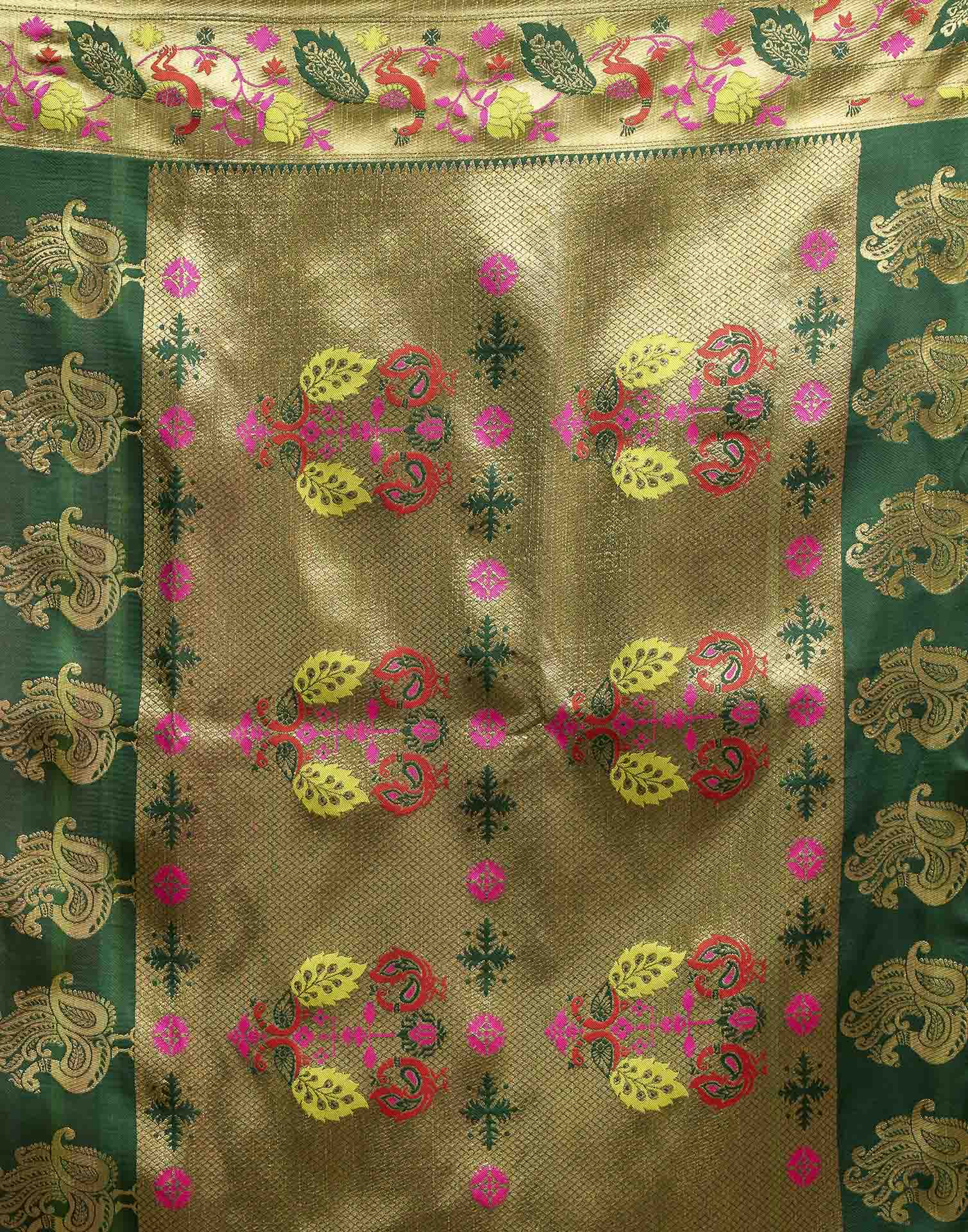 Green Silk Woven Banarasi Saree