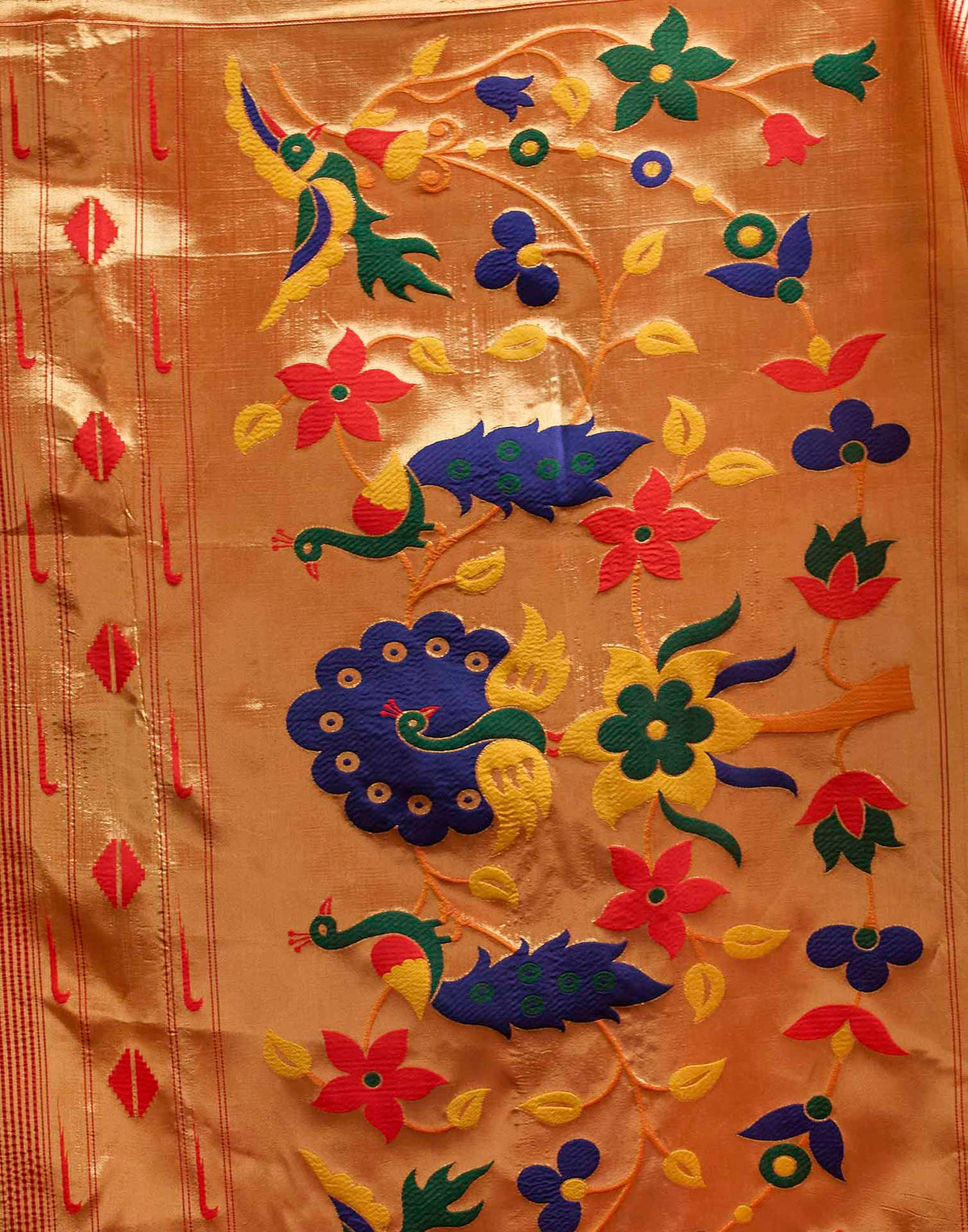 Red Silk Woven Paithani Saree