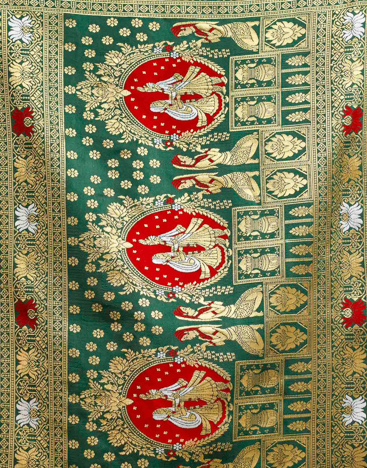 Maroon Silk Woven Baluchari Saree