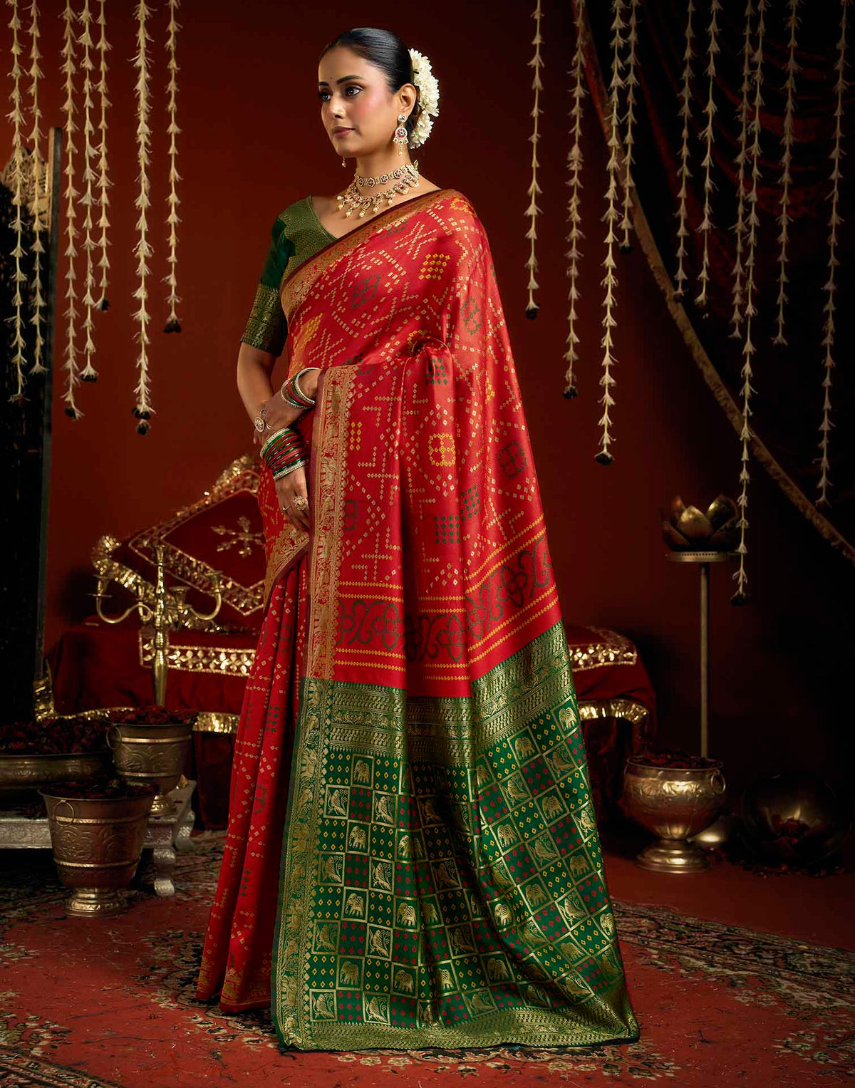 Red Silk Woven Patola Saree
