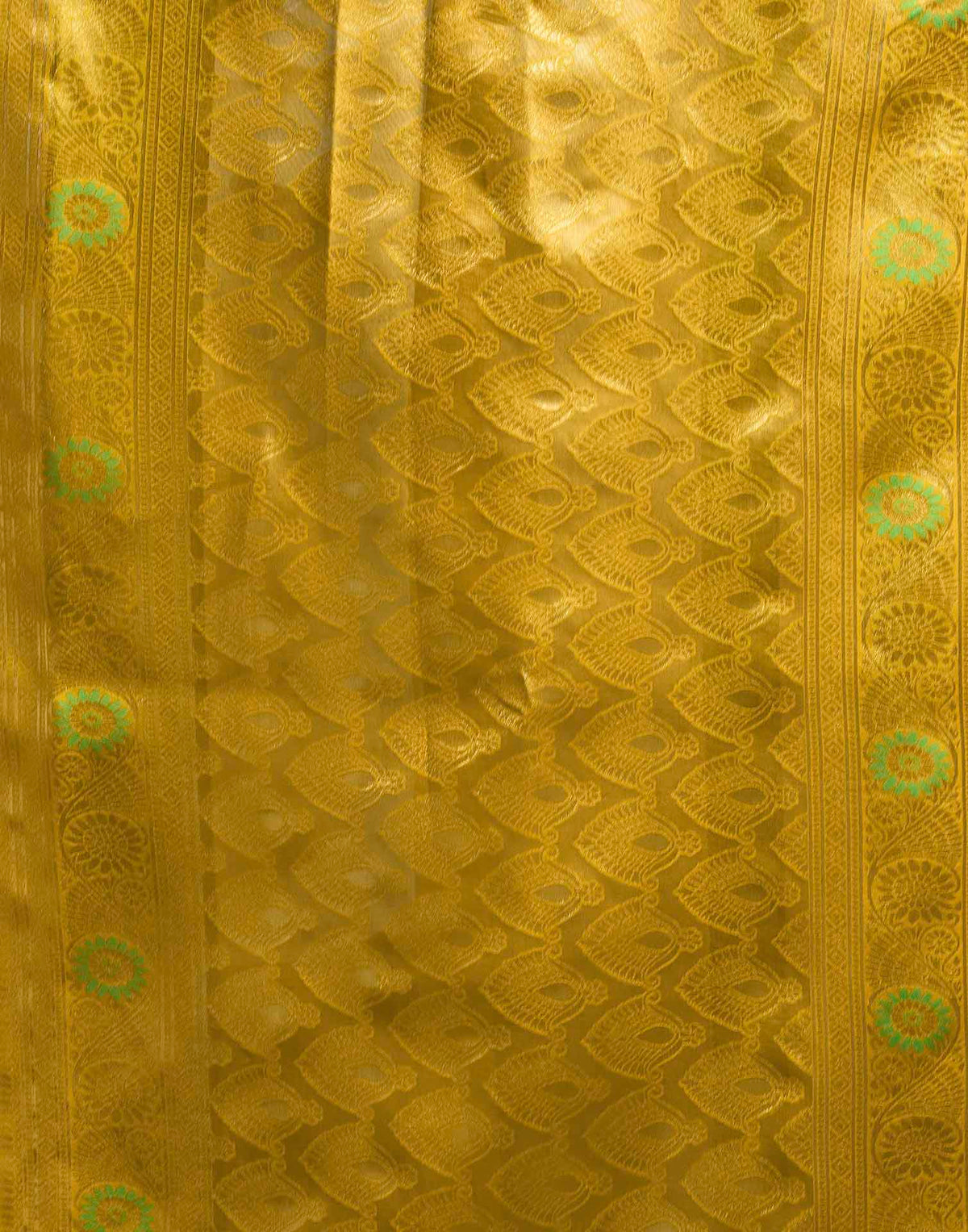 Yellow Silk Woven Banarasi Saree