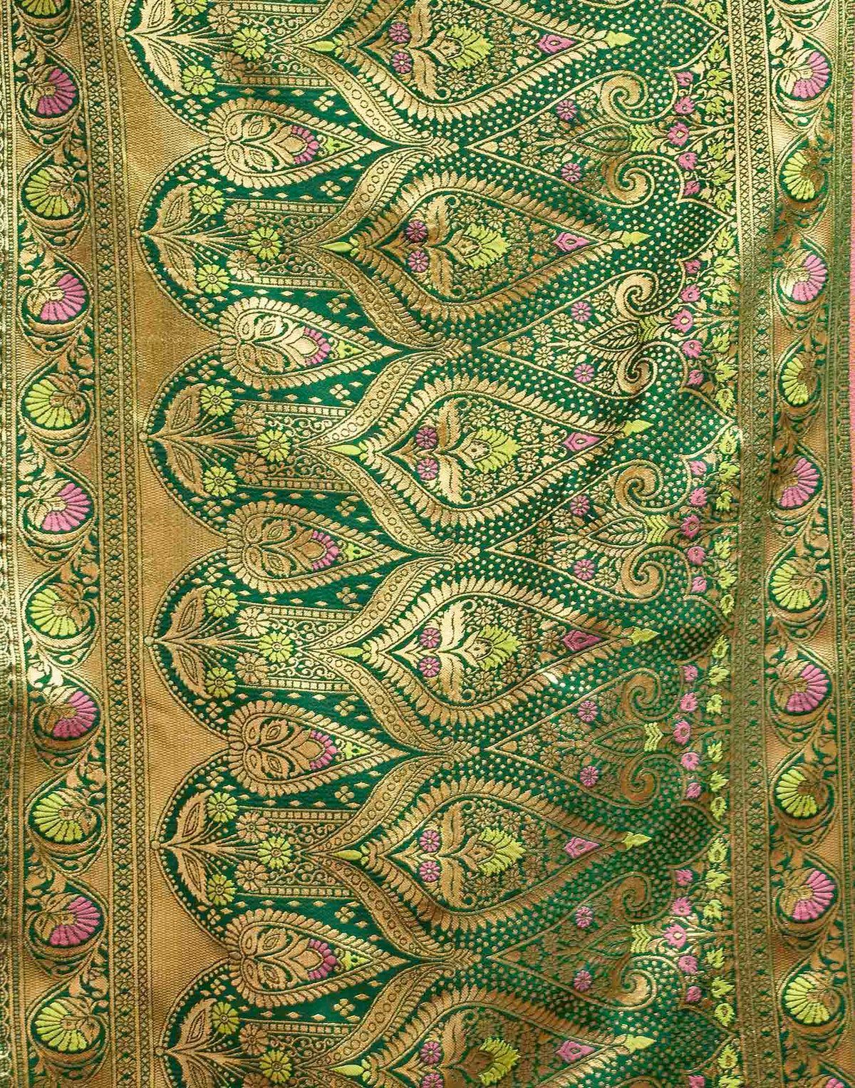 Baby Pink Silk Woven Patola Saree