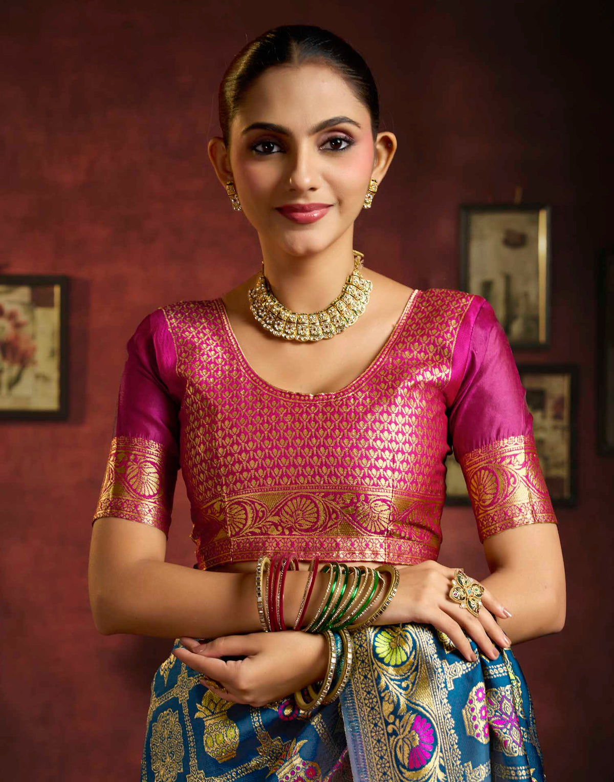 Royal Blue Silk Woven Patola Saree