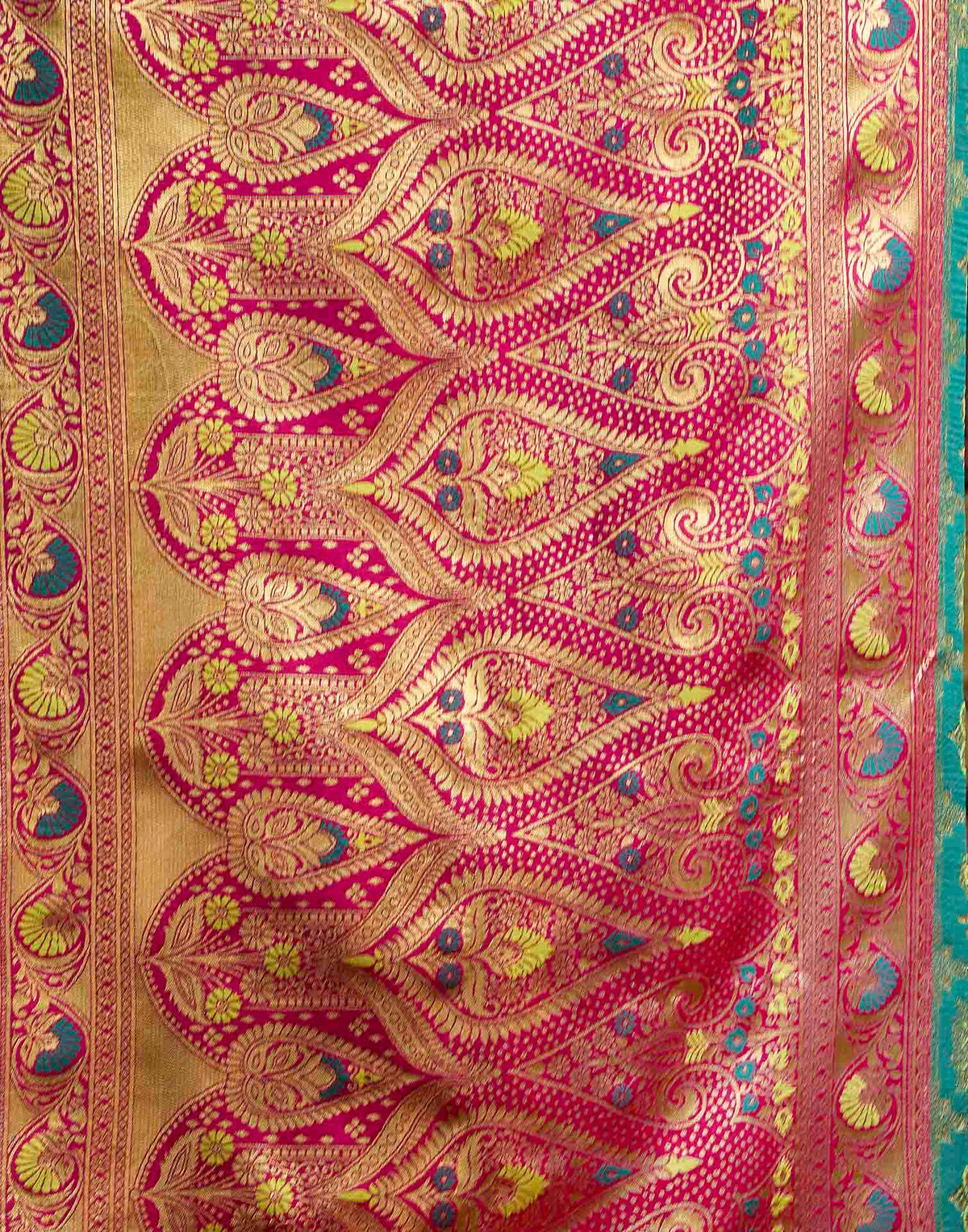 Teal Green Silk Woven Patola Saree