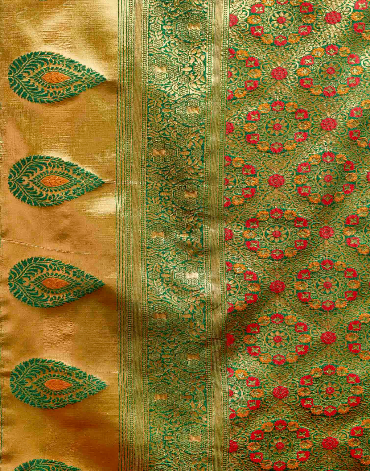 Turmeric Yellow Silk Woven Banarasi Saree