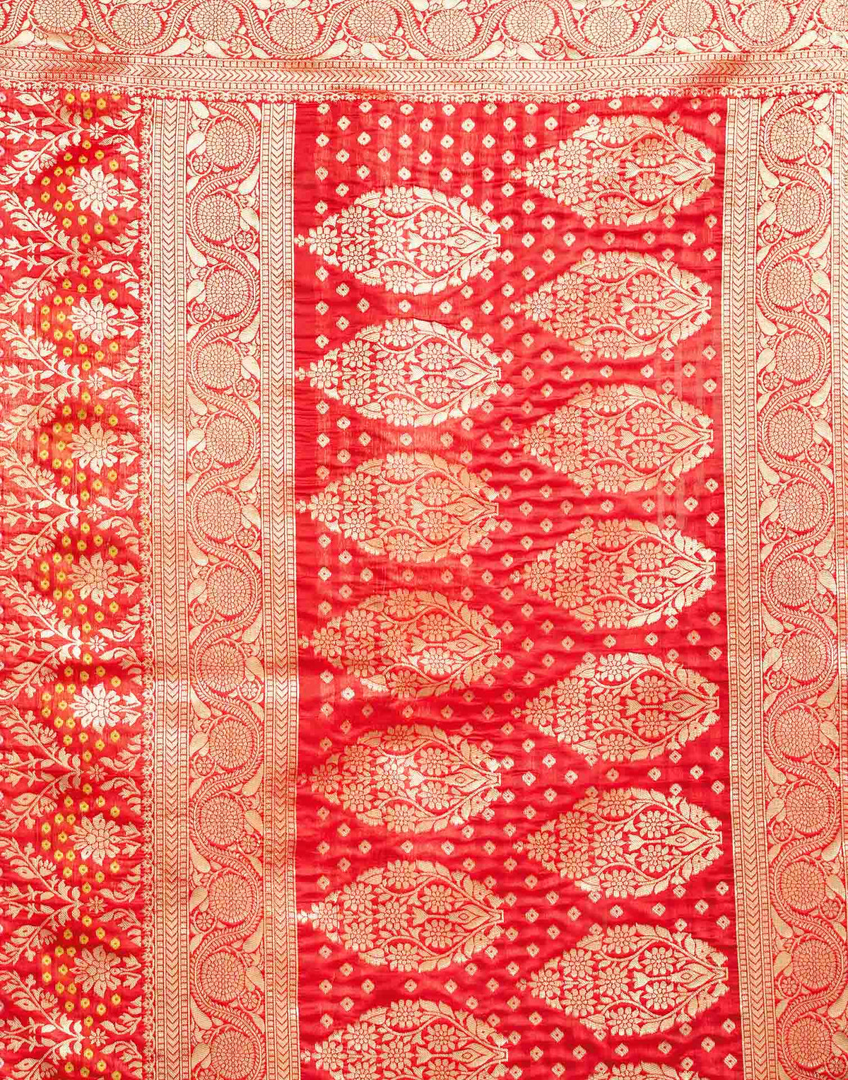 Rani Red Silk Woven Banarasi Saree