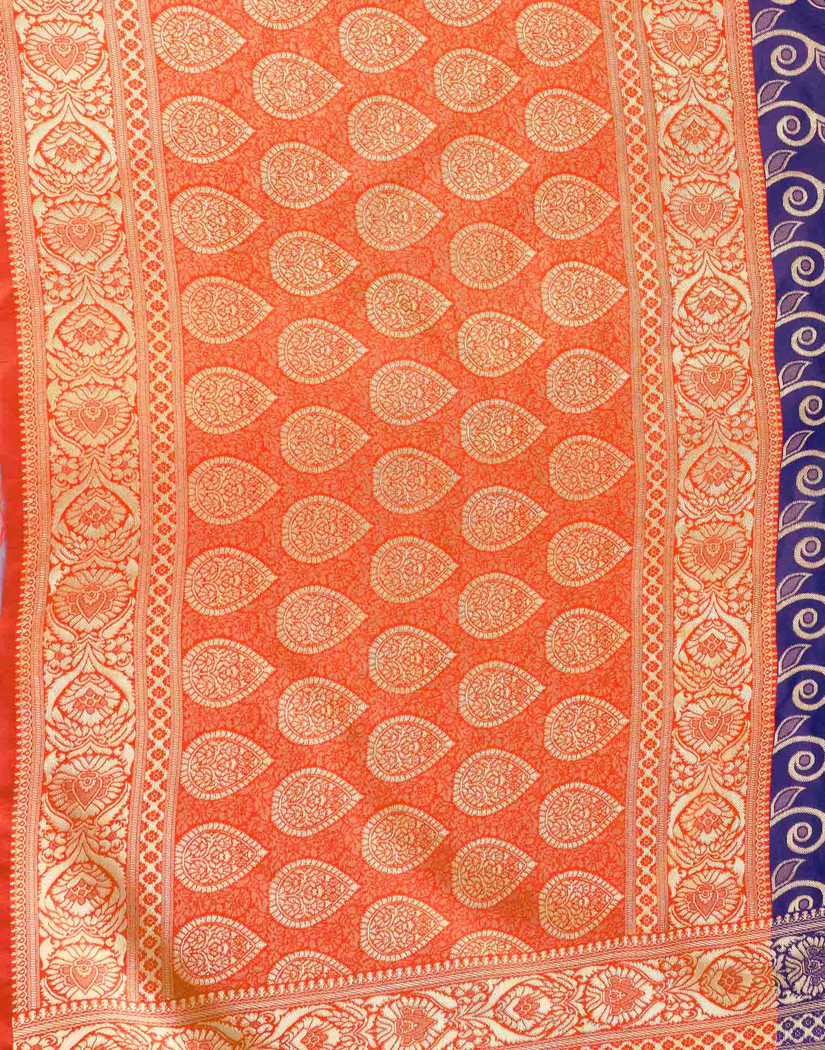 Royal Blue Silk Woven Banarasi Saree