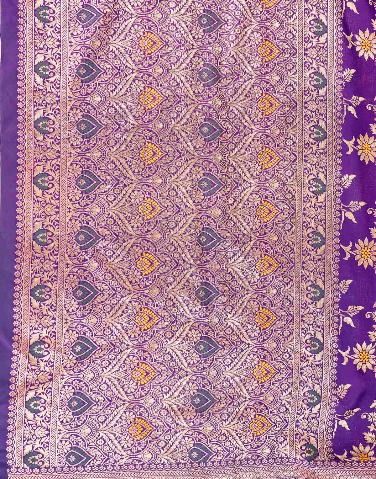 Wine Silk Woven Banarasi Saree