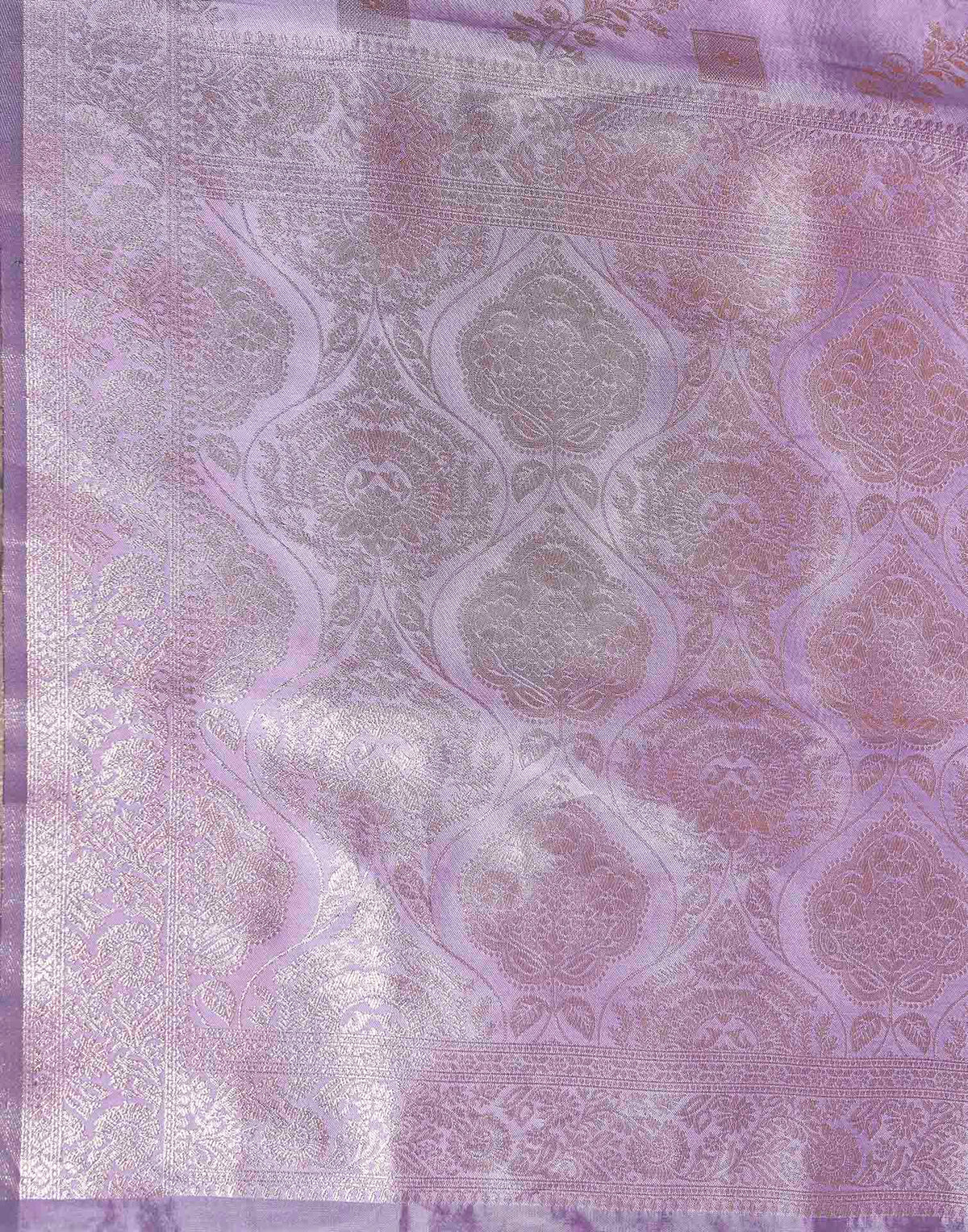 Lavender Silk Woven Banarasi Saree