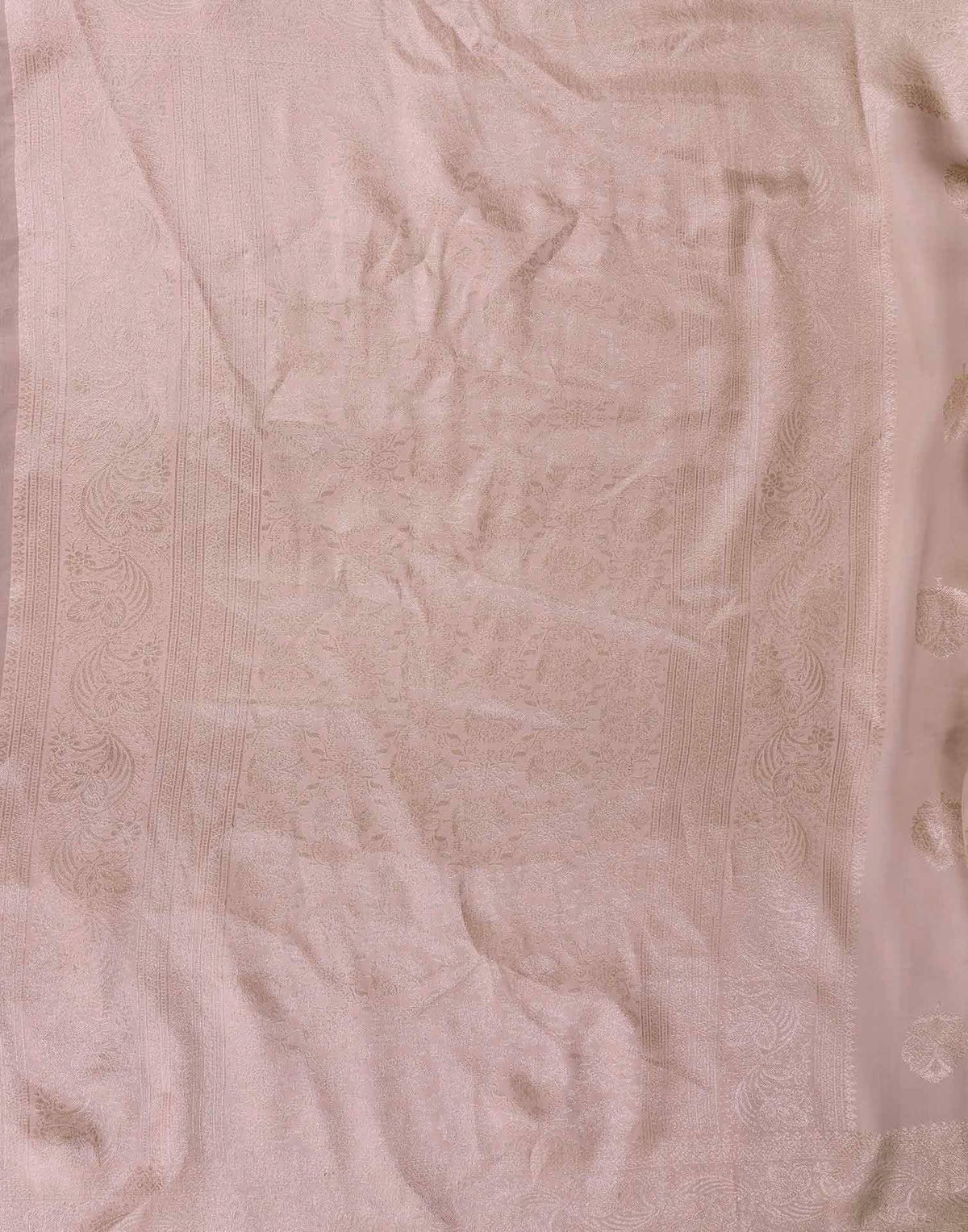 Dusty Grey Silk Woven Banarasi Saree