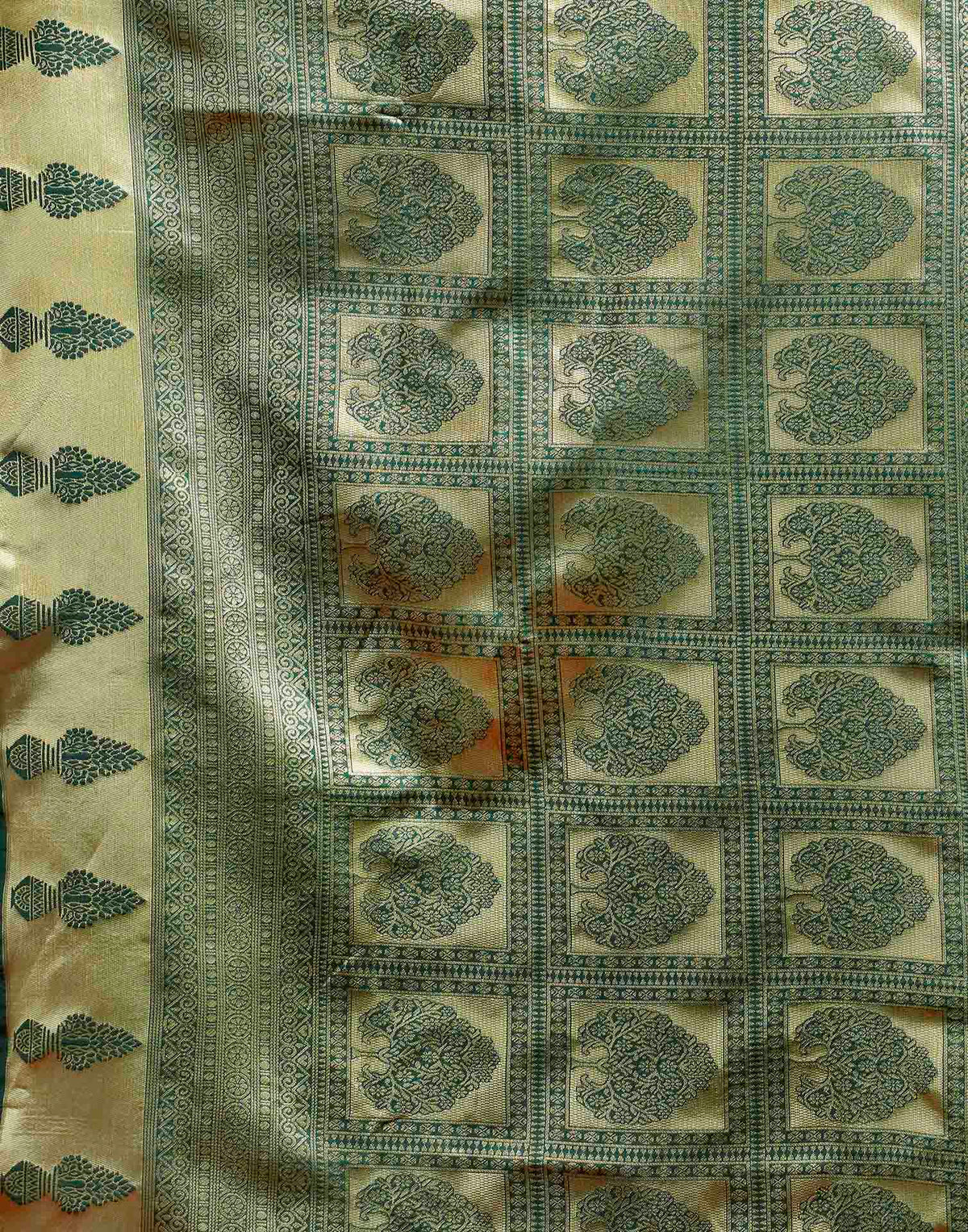 Multicoloured Silk Woven Banarasi Saree