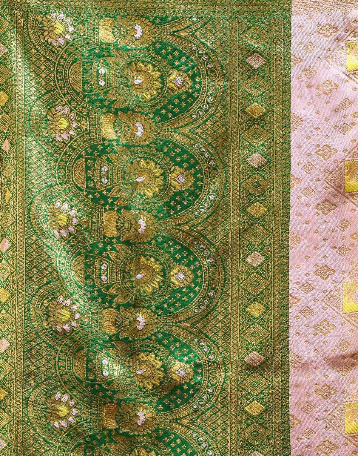 Light Pink Silk Woven Banarasi Saree