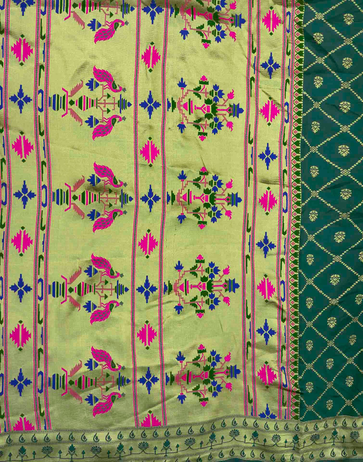 Green Silk Woven Paithani Saree