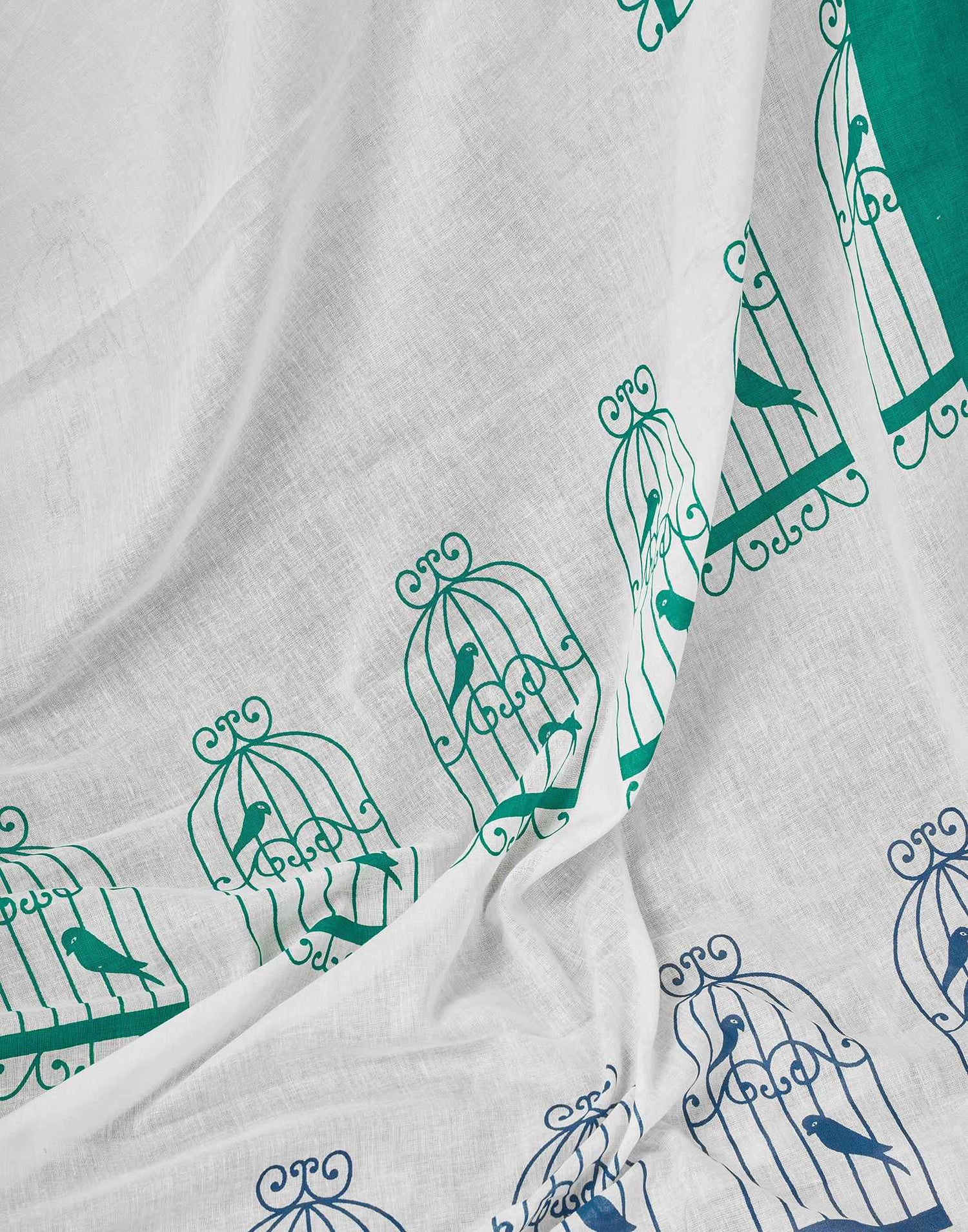 Ready To Wear Off White Cotton Printed Saree