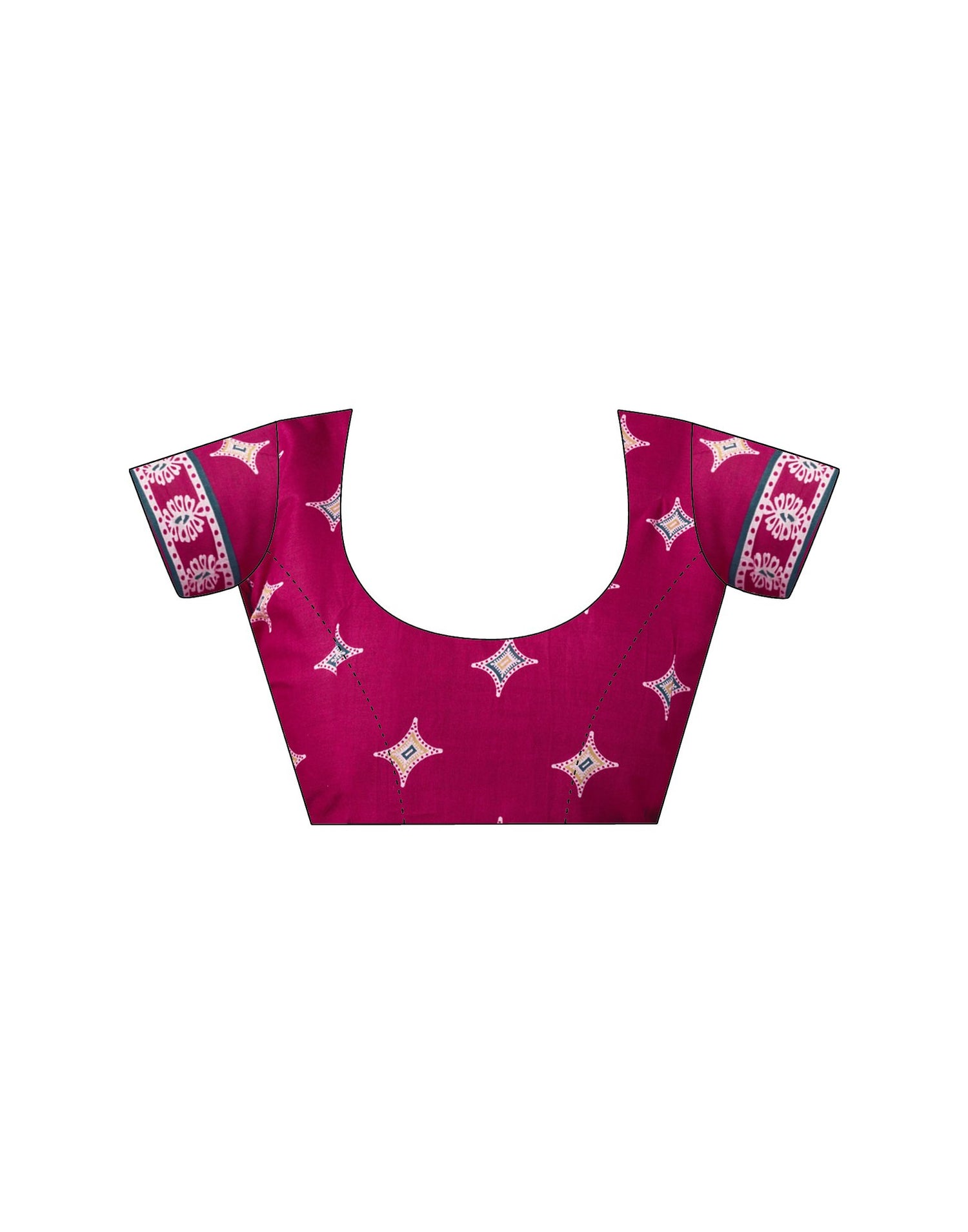 Ready To Wear Rama Blue Cotton Printed Saree