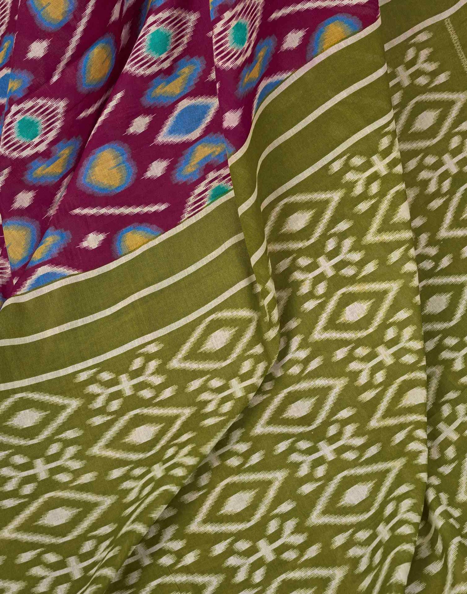 Ready To Wear Wine Cotton Printed Saree