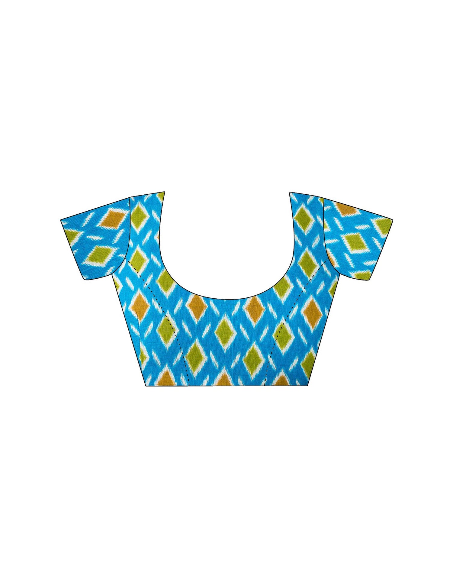 Ready To Wear Parrot Green Cotton Printed Saree