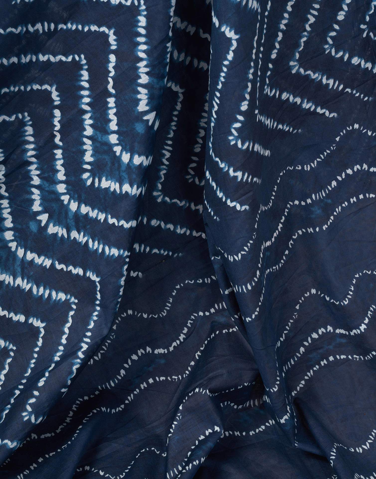 Ready To Wear Blue Cotton Printed Saree With Pocket