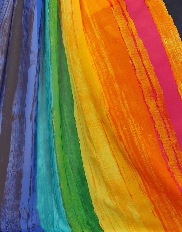 Multicolored Printed Saree | Sudathi