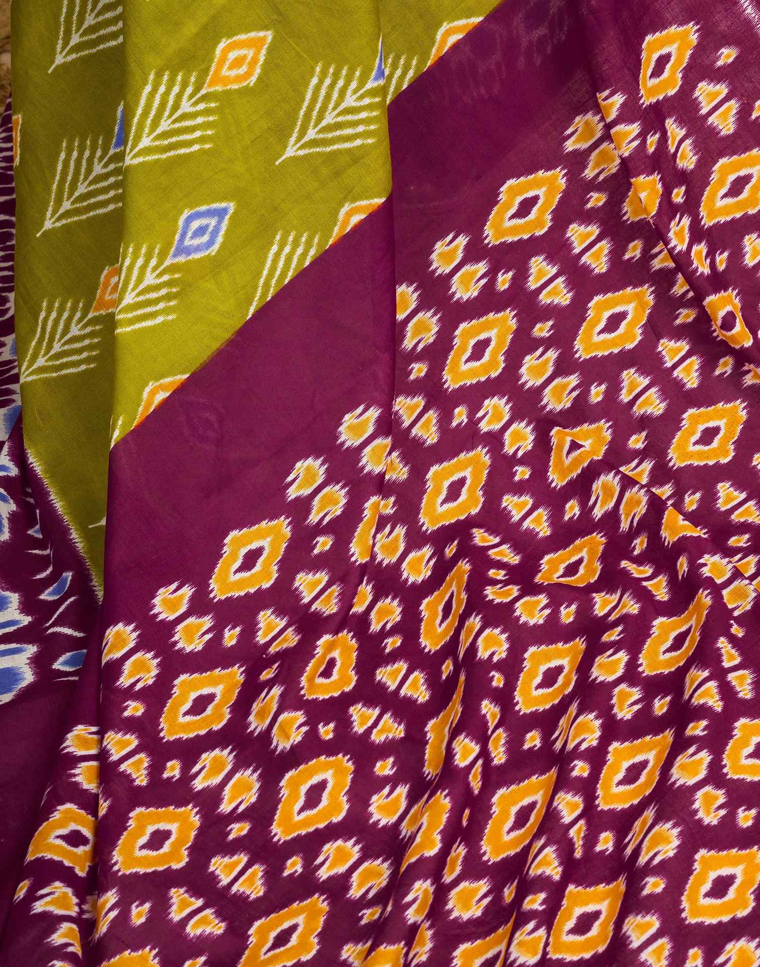 Ready To Wear Green Cotton Printed Saree