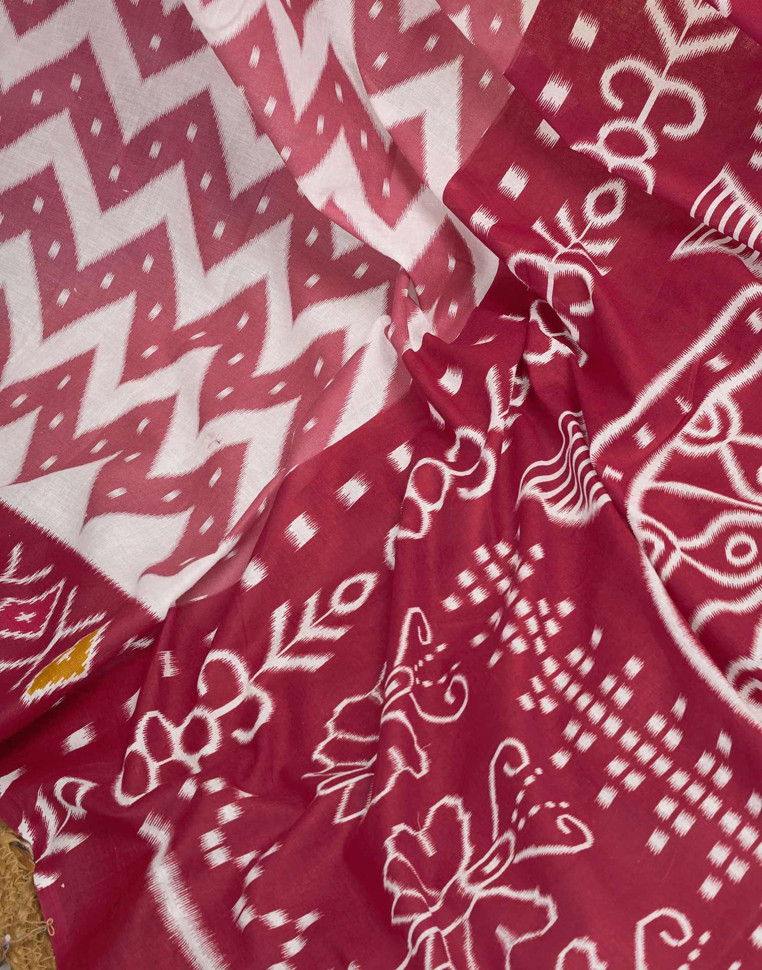 Ready To Wear Off White Cotton Printed Saree