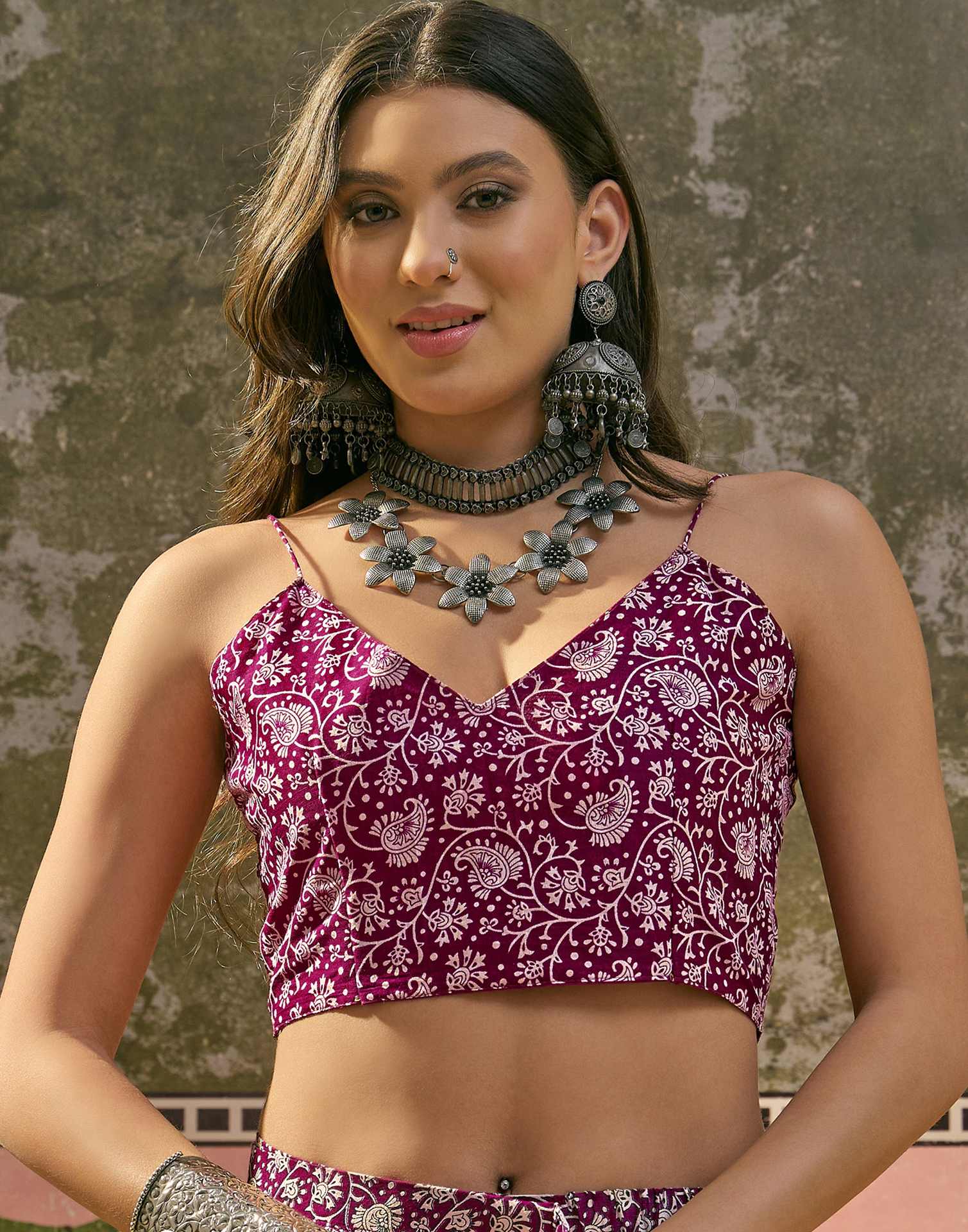 Ready To Wear Lime Green Cotton Printed Saree