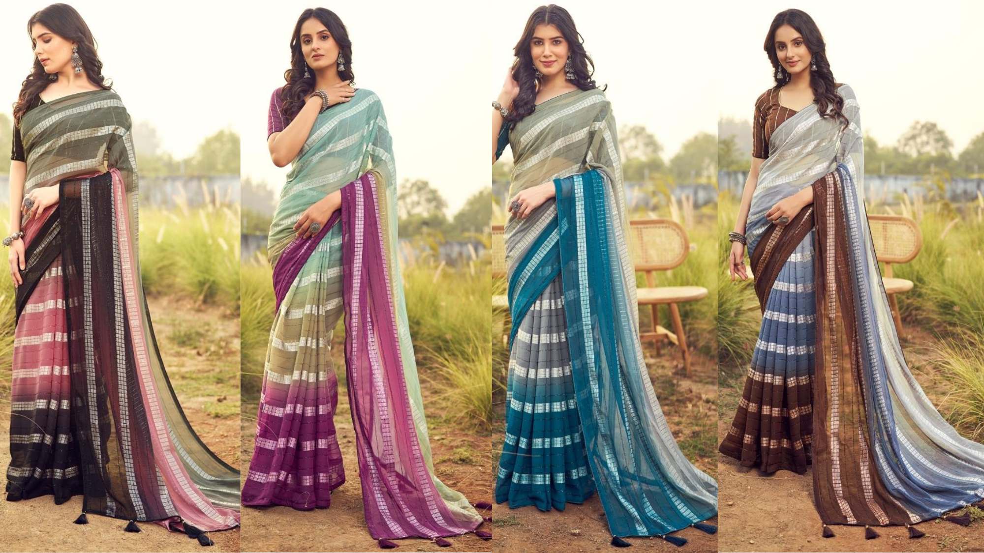 valentine day sarees for parties