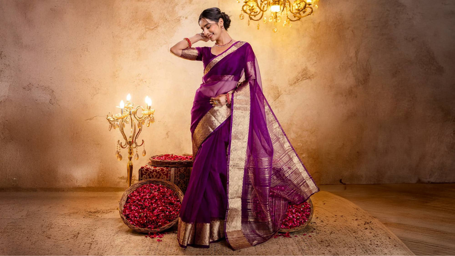 Organza Saree Styling for Weddings: A Complete Guide to Drape, Blouse & Accessories