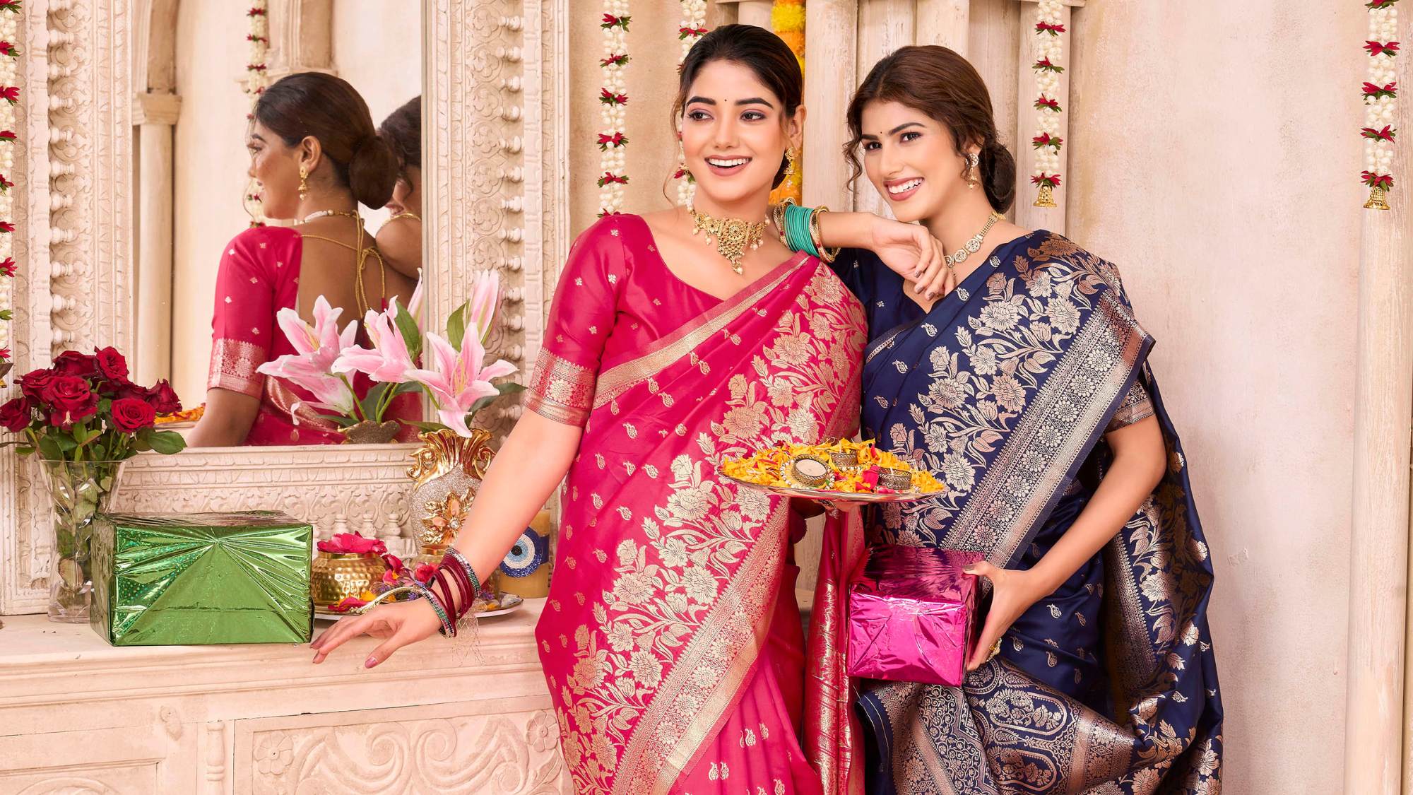Colors of Festivities: What Each Festive Saree Color Means