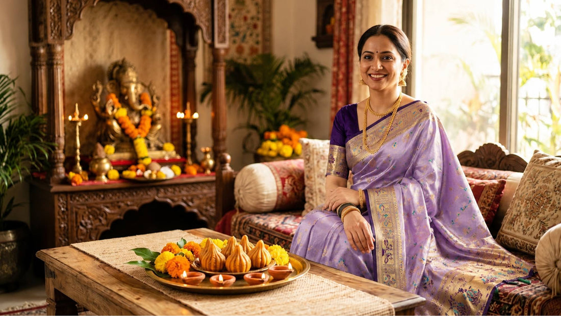 Ganpati Saree Look: Traditional & Modern Saree Ideas for Women