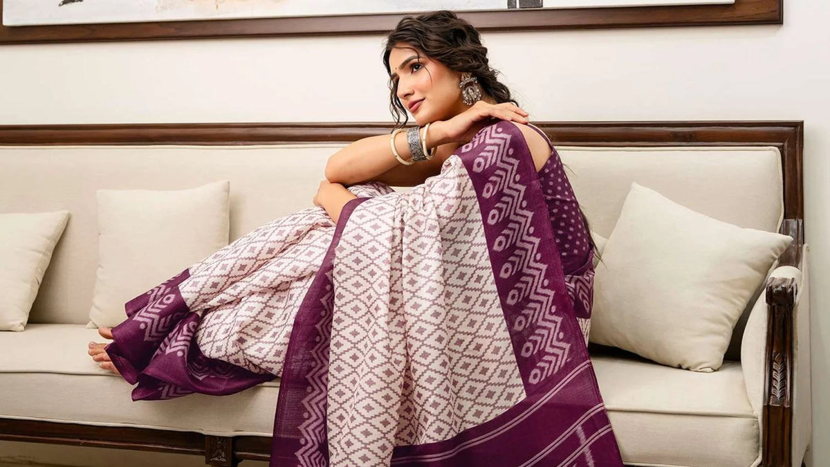 Lightweight Cotton Sarees Perfect for Yoga and Meditation