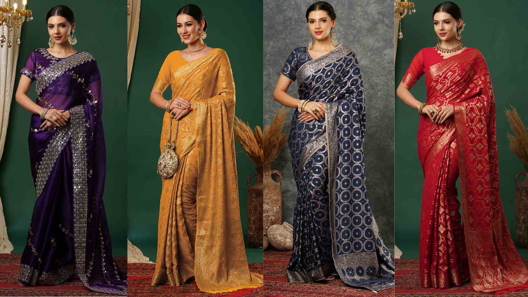 Top Partywear Sequence Sarees to Shine at Every Event