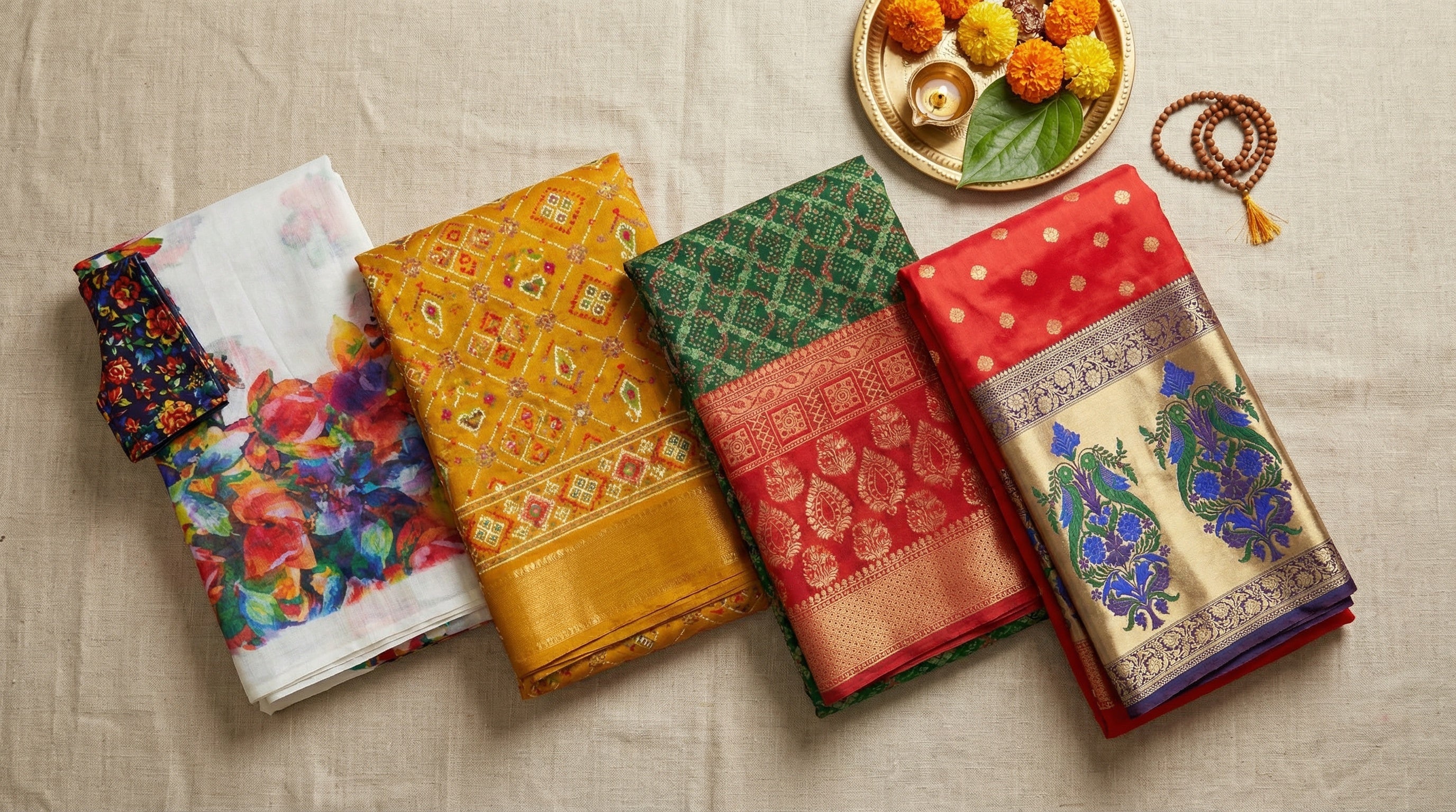 Best Saree Colors for Ekadashi Fasting Days – A Complete Color Guide