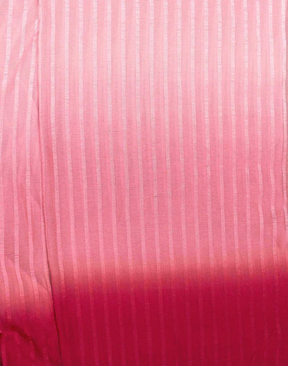 Ready To Wear Light Pink Chiffon Ombre Zari Stripe Saree 