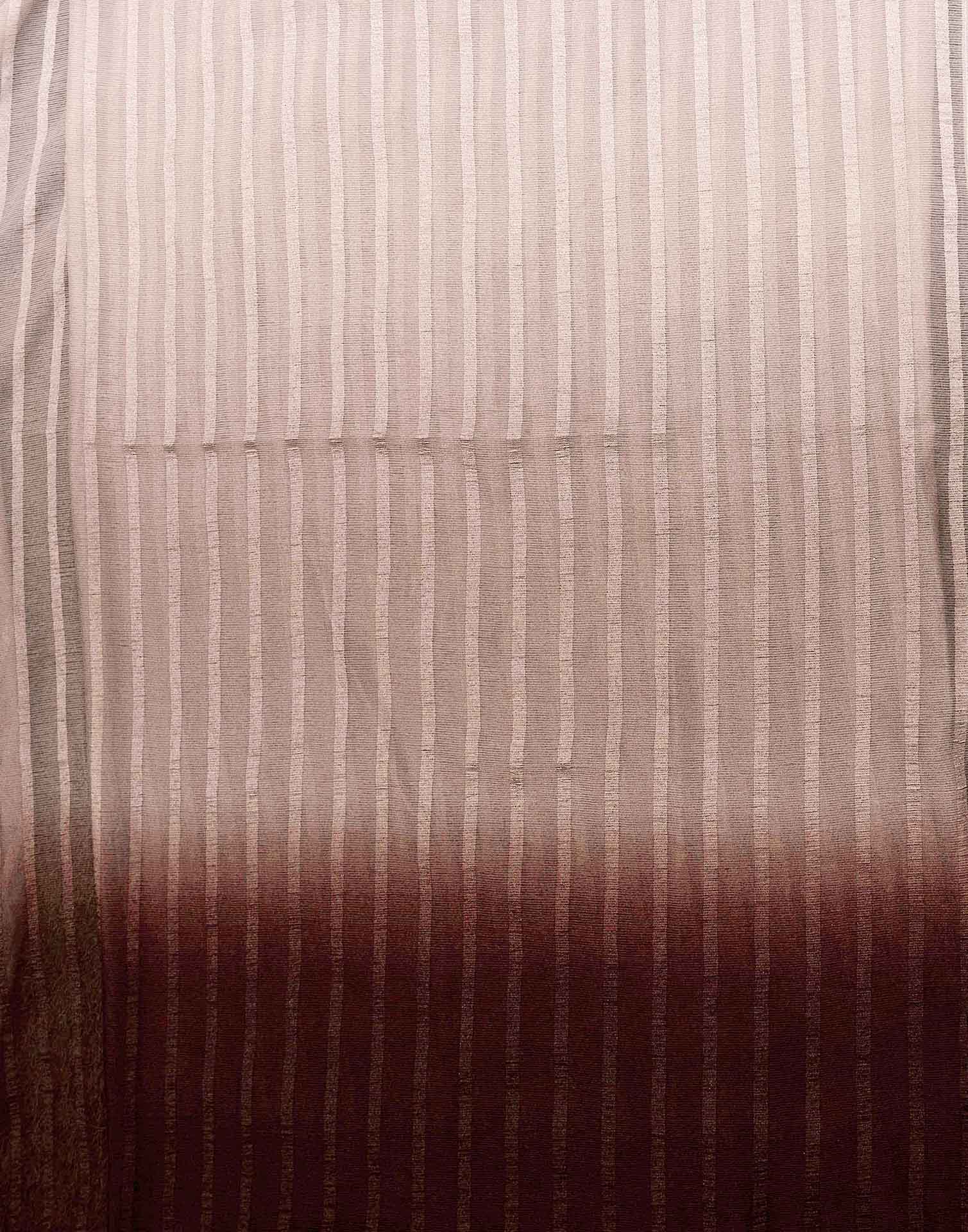 Ready To Wear Mauve Chiffon Ombre Zari Stripe Saree 