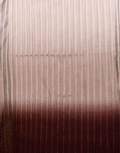 Ready To Wear Mauve Chiffon Ombre Zari Stripe Saree 
