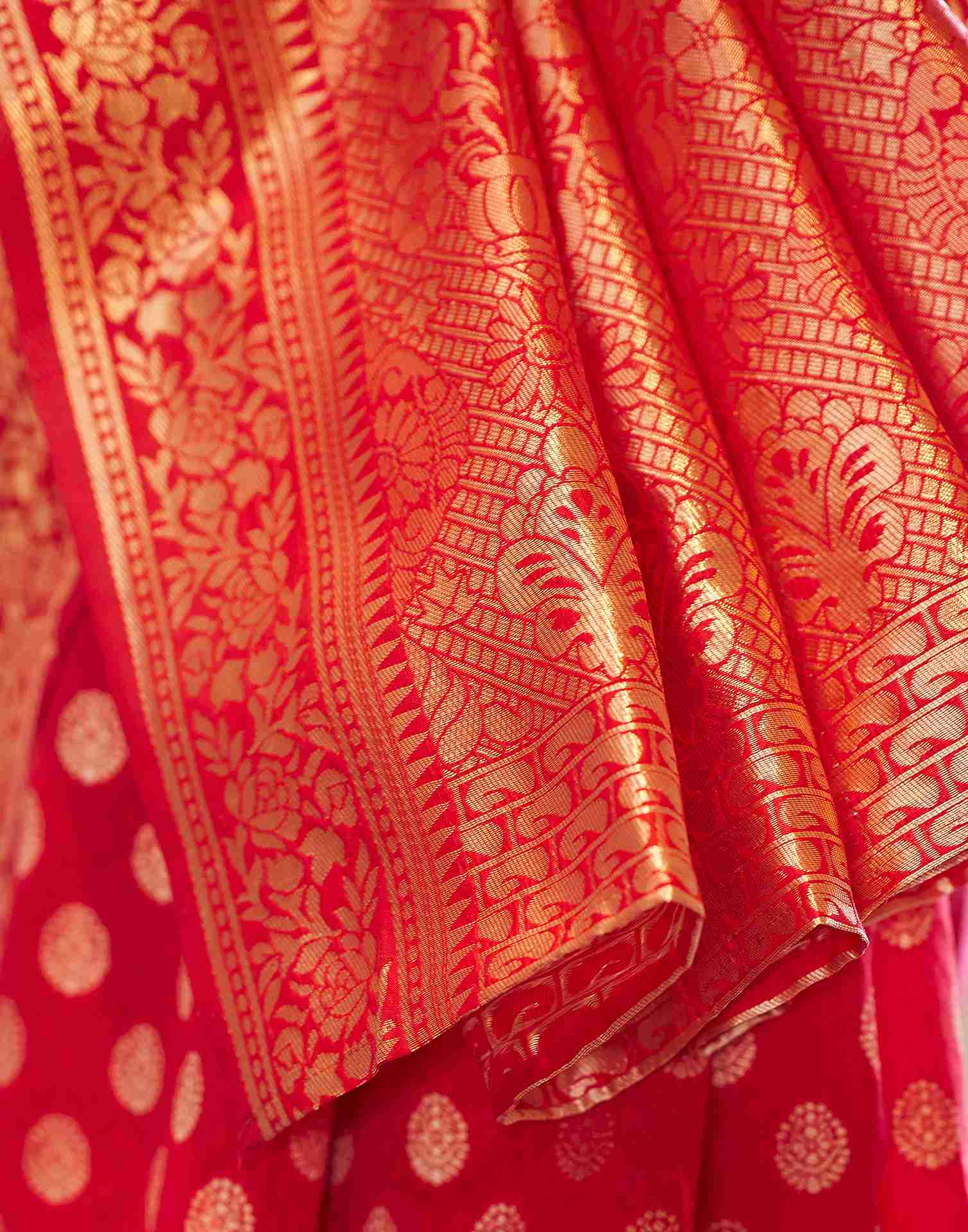 Red Silk Banarasi Saree