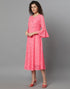 Pink Coloured Net Russell Net Dress | Sudathi