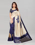 Navy Blue Coloured Poly Silk Printed Saree | Sudathi