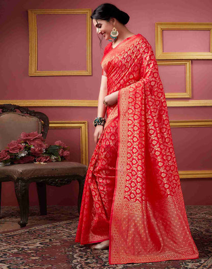 Red Banarasi Silk Saree