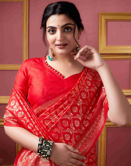 Red Banarasi Silk Saree