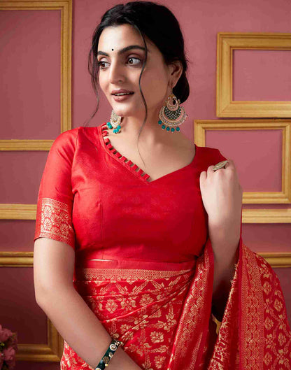 Red Banarasi Silk Saree