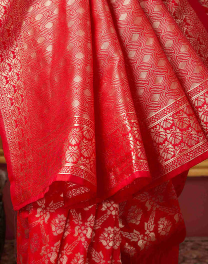 Red Banarasi Silk Saree