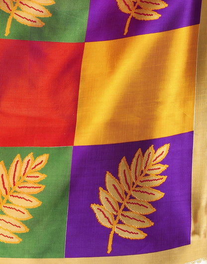 Beige Coloured Poly Silk Printed Casual saree | Sudathi