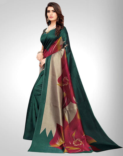 Turquoise Blue Silk Casual saree | Sudathi