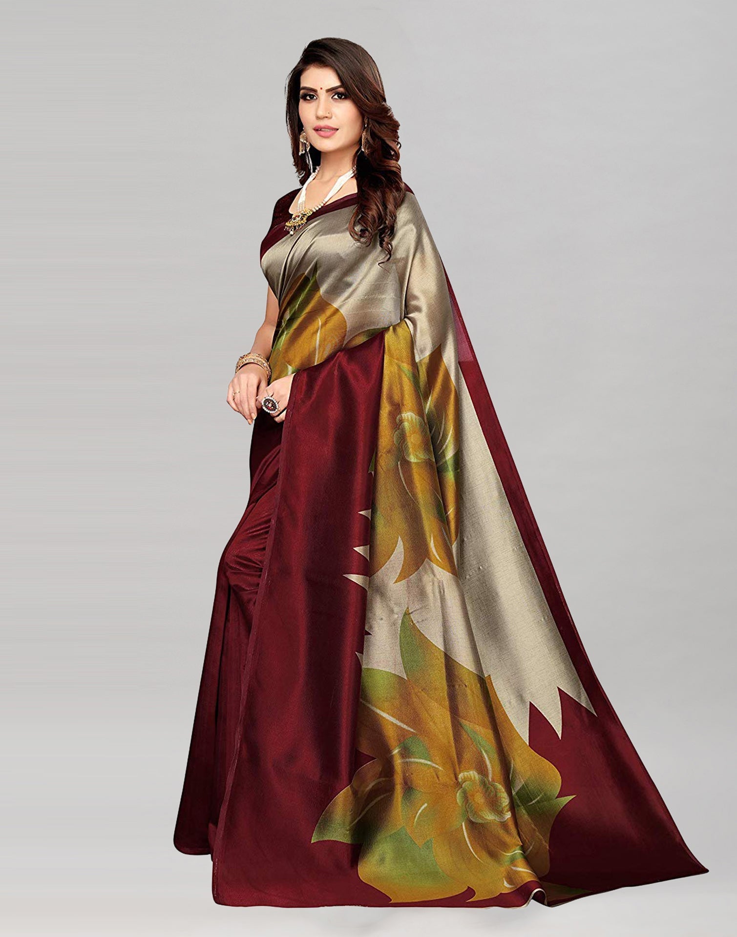 Maroon Silk Casual saree | Sudathi