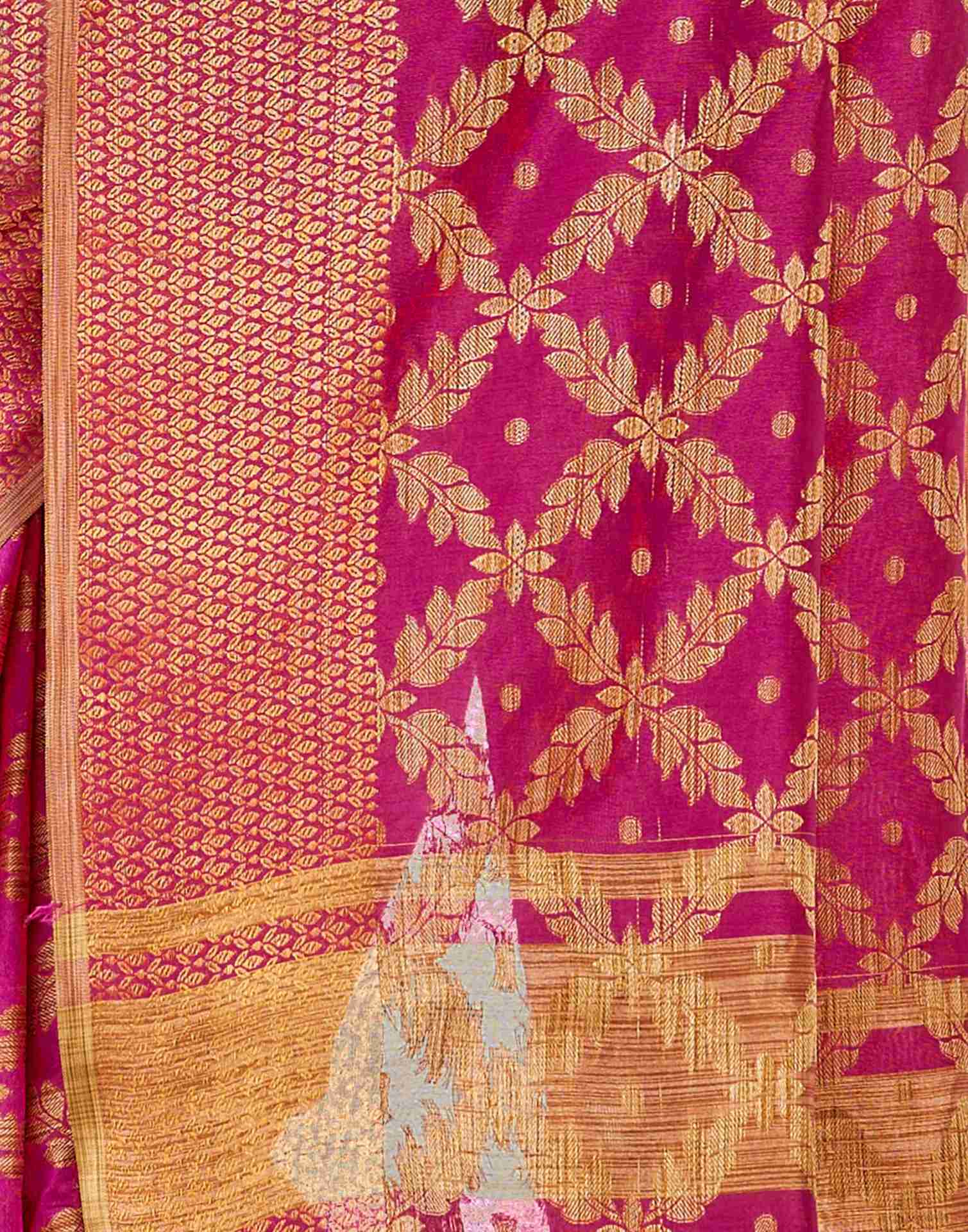 Pink Coloured Banarasi Cotton Saree