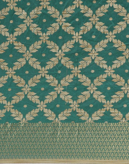 Green Coloured Banarasi Cotton Silk Saree | Sudathi