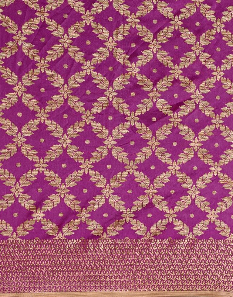 Purple Coloured Banarasi Cotton Silk Saree | Sudathi